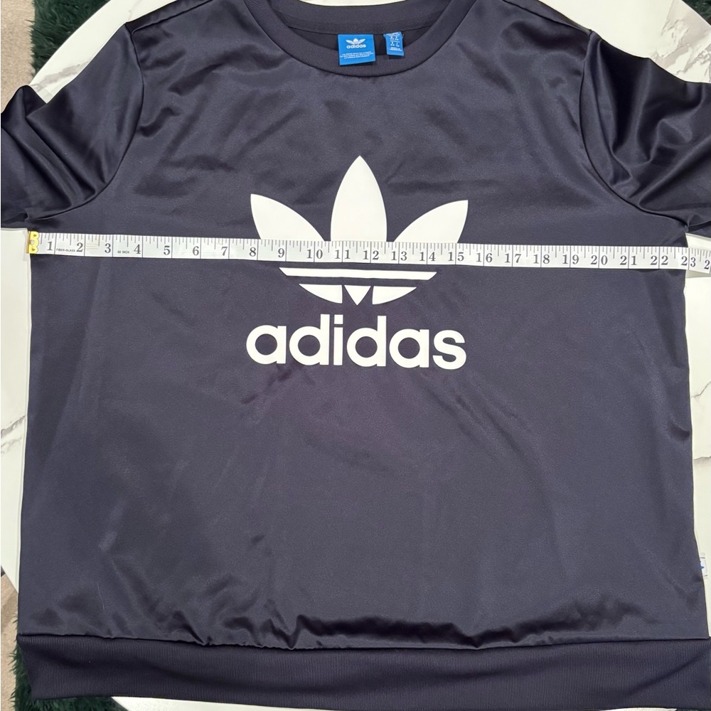Adidas Women's Dark Blue Crewneck Sweatshirt - Picture 6 of 9